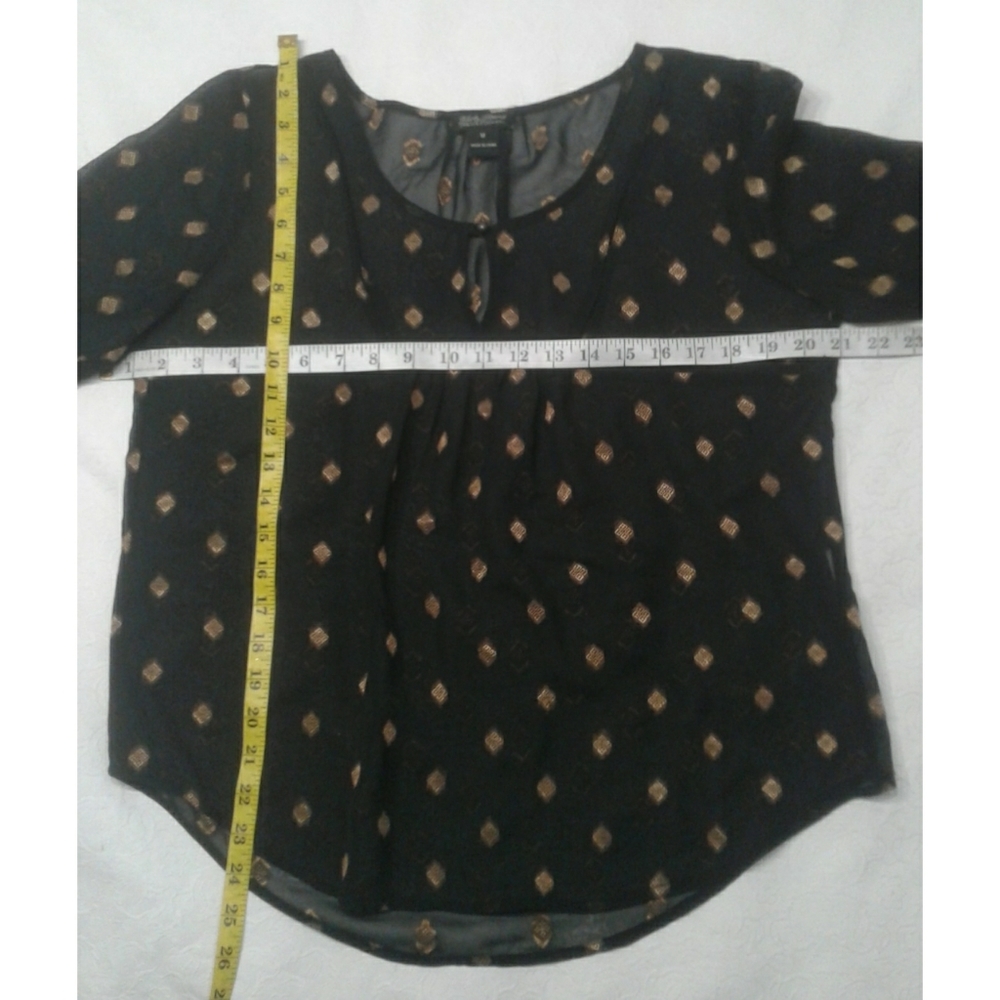 Lucky Brand live in love sheer blouse size M - Picture 5 of 7